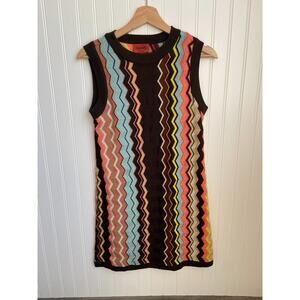 Missoni for Target Dress Women S Multicolor Zig Zag Chevron Sleeveless Colorful